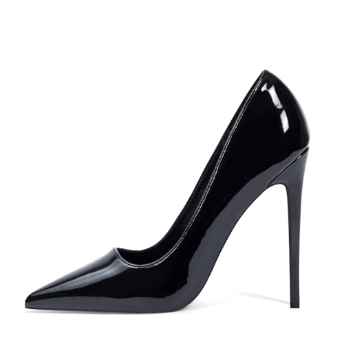 Elisabet Tang Women Pumps, Pointed Toe High Heel 4.7 inch/12cm Party Stiletto Heels Shoes Gold Glitter Pumps 7