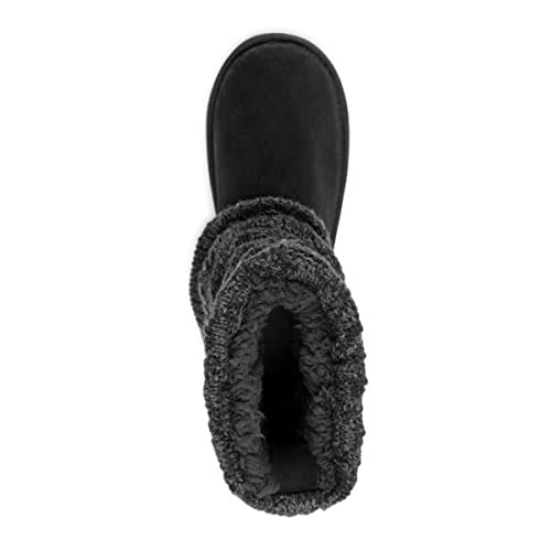 MUK LUKS Women's Laurel Boots, Navy, 11 Wide