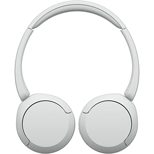 Sony WH-CH520 Best Wireless Bluetooth On-Ear Headphones with Microphone for Calls and Voice Control, Up to 50 Hours Battery Life with Quick Charge Function, Includes USB-C Charging Cable - White