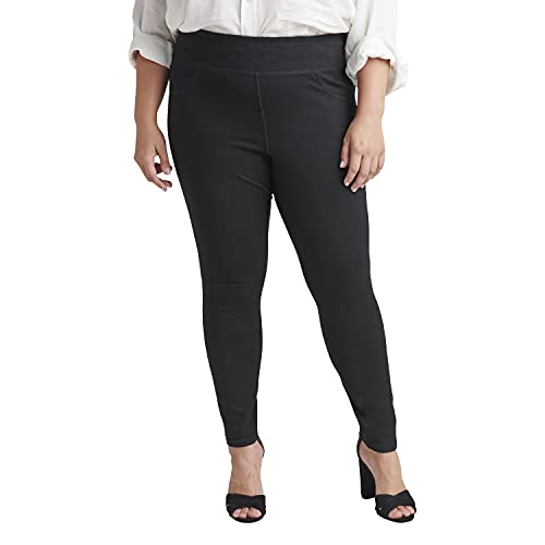 JAG Jeans Women's Plus Size Ricki Mid Rise Pull-on Legging, Black, 14 Plus