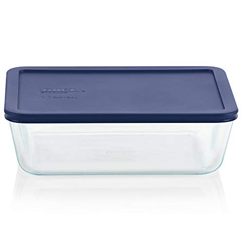 Pyrex Simply Store 5-Pack (3,4 & 6-Cup) Mixed Sized Glass Food Storage Set, Round & Rectangular Containers With Lids, BPA-Free, Dishwasher & Microwave Safe