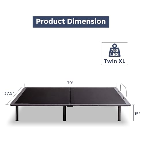IULULU Adjustable Bed Frame, Twin XL Adjustable Bed Base with Wireless Remote, Adjustable Leg Heights, Zero Gravity, Independent Head and Foot Incline, Zero Clearance, Easy Assembly