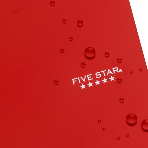 Five Star Spiral Notebooks + Study App, 6 Pack, 1 Subject, Wide Ruled Paper, Fights Ink Bleed, Water Resistant Cover, 8-1/2" x 10", 100 Sheets, Black, Red, Yellow, Purple, Green, Blue (38042)