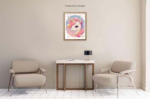 Poster Master Unicorn Poster - Unicorn & Clouds Print - Rainbow Art - Girly Art - Gift for Boys, Girls, Kids & Parents - Colorful Decor for Nursery, Kid's Room or Playroom, 24x32 Unframed Wall Art