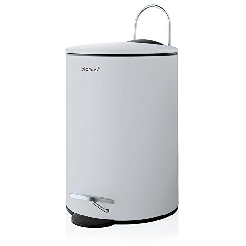 Blomus Pedal Bin Stainless Steel – Moon Grey, 21.5 x 17 x 24.3 cm