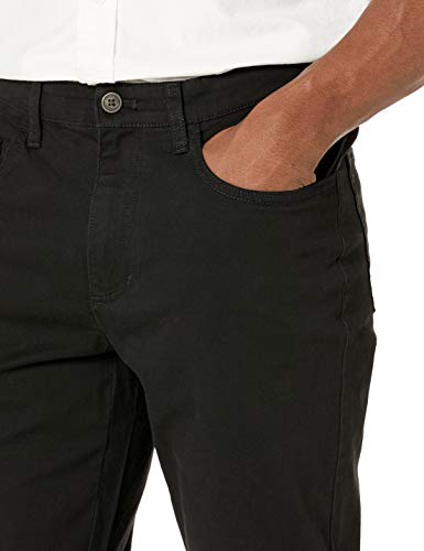 Amazon Essentials Men's Straight-Fit 5-Pocket Comfort Stretch Chino Pant (Previously Goodthreads), Black, 34W x 31L