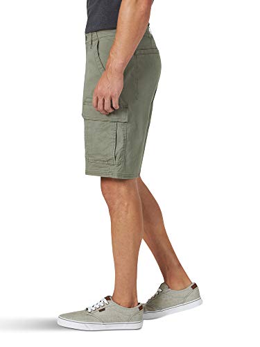 Wrangler Authentics Men's Classic Cargo Stretch Short, Dusty Olive, 36