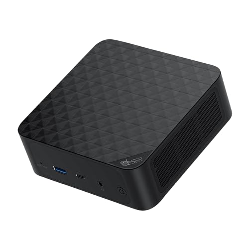 Beelink SER6-P Gaming Mini PC, Mini Computers with AMD Ryzen 9 6900HX (8C/16T up to 4.9Ghz), 16G DDR5+500G M.2 2280 PCIe 4.0x4 SSD, WiFi 6, LAN 2.5G, 4K, BT 5.2, HDMI 2.1, DP 1.4, USB4