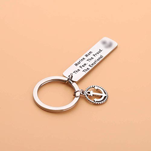 LQRI Military Mom Gift Proud Military Mom Keychain Military Mom The Few The Proud The Emotional