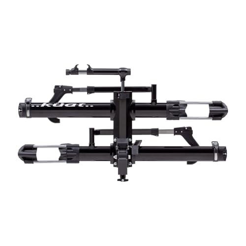 KUAT NV 2.0-1.25" - 2-Bike Hitch Rack | Robust 2-Bike Rack with Trail Doc for Riders & Cyclists | Rugged All-Metal Construction | E-Bike Compatible | Easy Installation, Black Metallic/Gray Anodize
