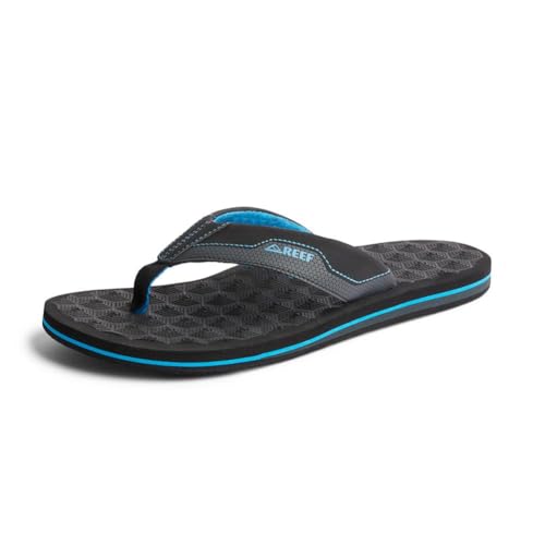 Reef Men's The Ripper Flip-Flop, Black/Blue, 6