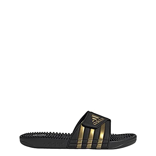 adidas Unisex Adissage Slides Sandal, Black/White/Black, 5 US Men, F35580