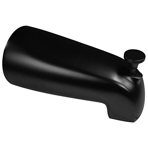 Westbrass Nose Diverter 5-1/2" Tub Spout, Matte Black, D311-62