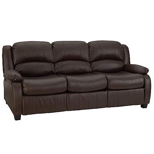 RecPro Charles Collection | 80" RV Hide A Bed Loveseat | Memory Foam Mattress | RV Sleeper Sofa | Pull Out Couch | RV Furniture | RV Loveseat | RV Living Room (Slideout) Furniture | Chestnut