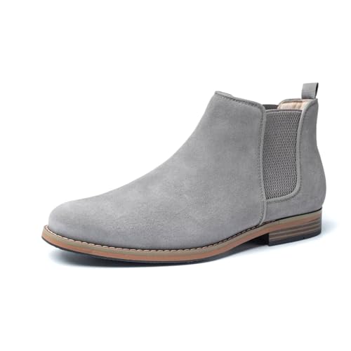 Black Chelsea Boots Men Classic Elastic Dress Boots Casual Men's Suede Chelsea Ankle Boots