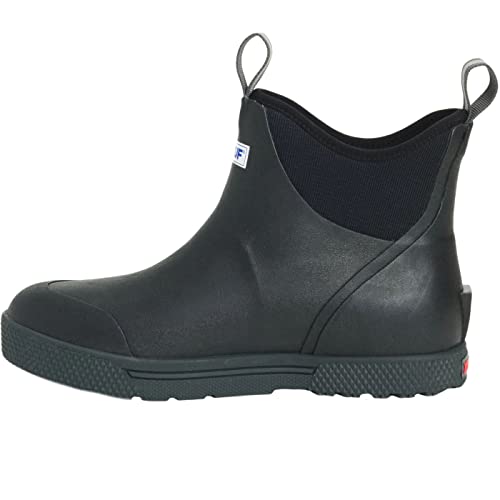 Xtratuf Men's Wheelhouse 6 Inch Ankle Deck Boot, Black, Size 8
