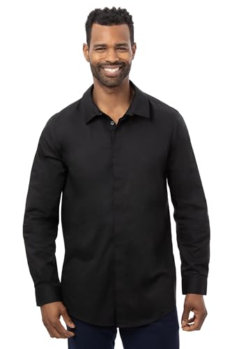 Chef Works Men's Premium Formal Dress Shirt, Black