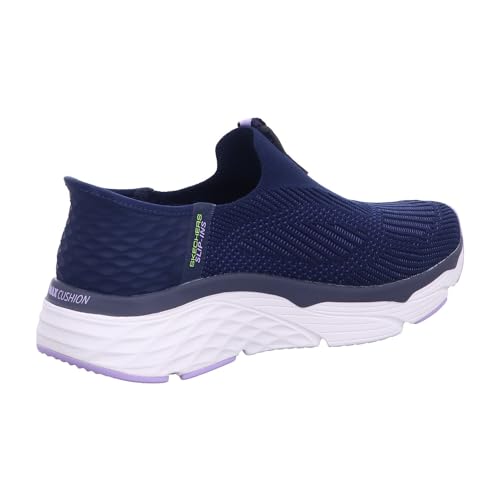 Skechers Women's Hands Free Slip-Ins Max Cushioning Elite-Smooth Transition Sneaker, Navy/Lavender, 7.5