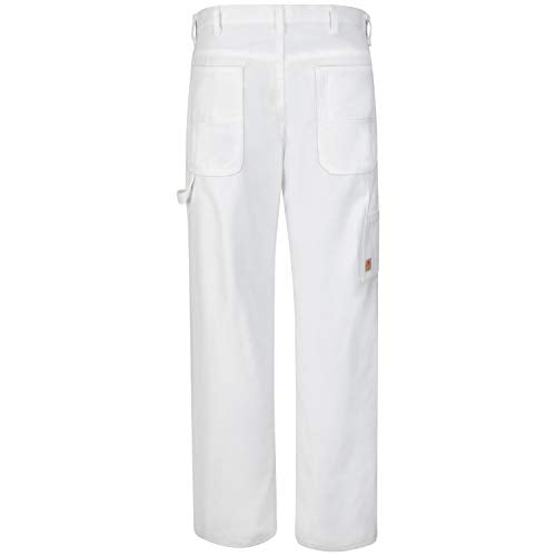 Red Kap Men's Dungaree Painter Pants, White, 40W x 32L