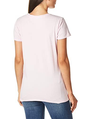 Calvin Klein Jeans Women's Plus Size Short Sleeve Iconic Tee, Iced Pink, 1X