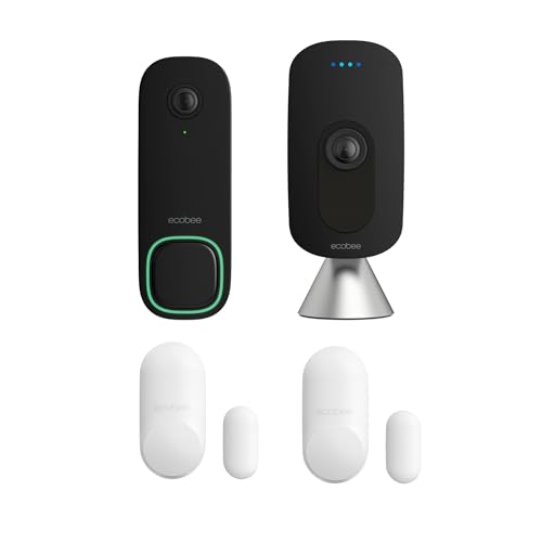 ecobee Smart Video Doorbell Camera (Wired) - with Industry Leading HD Camera, Smart Security, Night Vision, Person and Package Sensors, 2-Way Talk, and Video & Snapshot Recording