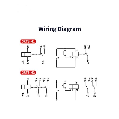 GAEYAELE 16A Multifunction Time Relay with 10 Function Choices AC/DC12V-240V Relay(GRT8-M1,AC/DC12V-240V)