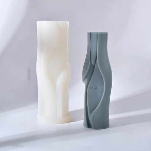 HOMYCOCO Pillar Candle Molds,4PCS Pillar Silicone Candle Molds for Candle Making,Pillar Resin Wax Soap Candle Silicone Molds