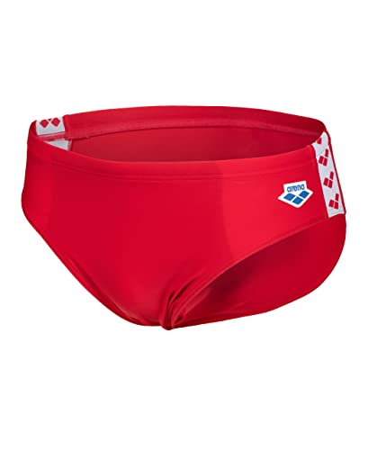 ARENA Men's Standard Feel Icons Solid Swim Briefs, Red, 28