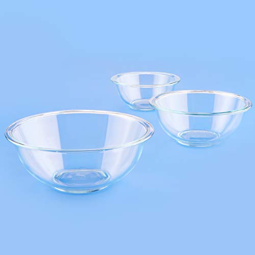 Pyrex Glass, 3-Piece, 3 PC Mixing Bowl Set