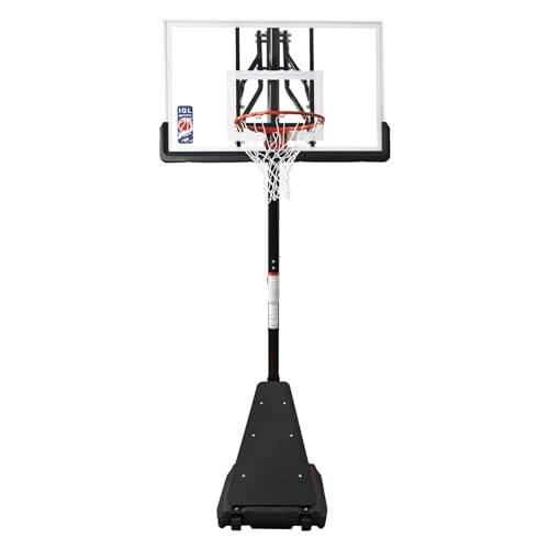IGL Basketball Hoop Outdoor with 52 Inch Shatterproof Backboard, 10FT Height Portable Basketball Hoop Outdoor, Adjustable Basketball Goal System (Black)