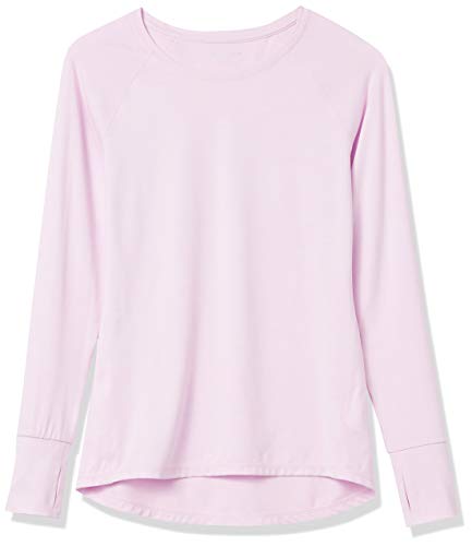 Amazon Essentials Women's Brushed Tech Stretch Long-Sleeve Crewneck Shirt (Available in Plus Size), Pale Pink, 5X