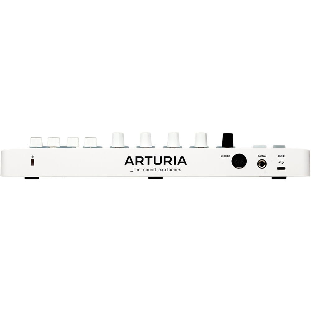 Arturia MiniLab 3 Compact MIDI Keyboard and Pad Controller (White) Bundle with 6ft MIDI Cable & Cleaning Cloth (3 Items)