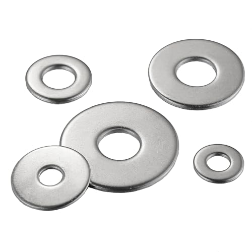 Wensilon (30Pcs) 1/2" x1-1/2 Stainless Steel 304 Metal Flat washers for Screws and Bolts, Suitable for Factory Maintenance, Kitchen, Store and Outdoor Construction