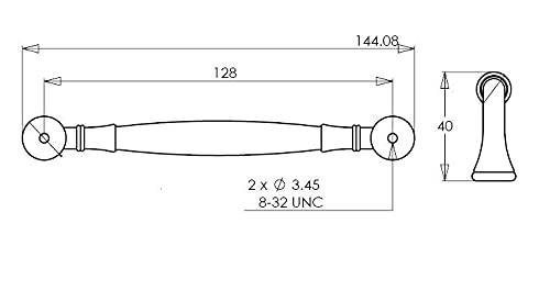 Richelieu Hardware BP790160195 Candiac Collection 6 5/16-inch (160 mm) Center-to-Center Brushed Nickel Traditional Curved Cabinet and Drawer Pull Handle for Kitchen, Bathroom, and Furniture