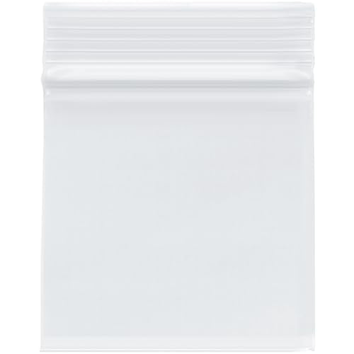 Plymor 3" x 3" (Case of 8,000), 4 Mil Heavy Duty Zipper Reclosable Plastic Bags