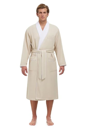MONARCH Plush Lined Microfiber Bath Robe for Women or Men - Super Soft, Durable Luxury Spa, Resort & Hotel Bathrobe, Generously Sized (Unisex) Cypress