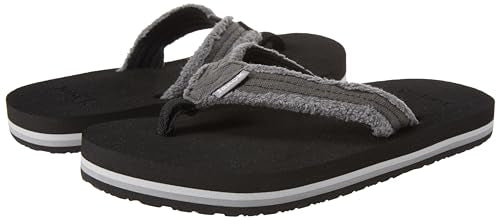 Sanuk Fraidy Stacker Flip-Flop, Black, US 2-3 Unisex Little Kid