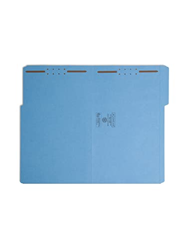 Smead Fastener File Folder, 2 Fasteners, Reinforced 1/3-Cut Tab, Legal Size, Blue, 50 per Box (17040)