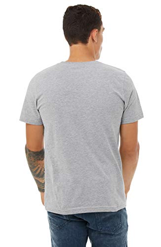 Bella Canvas Mens Airlume Cotton Crew Tee T Shirt, Athletic Heather, Small US