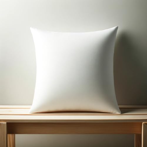 Calibrate Timing 16 x 16 inches Pillow Inserts, Set of 4 Hypoallergenic Brushed Microfiber Liner Down Alternative Filled Square Cushion Throw Pillow