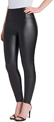 Loxdonz Girls Kids Stretch High Waisted Wet Look Leggings Shiny Legging Pants Trousers 3-13 Years (3-4T, Black)