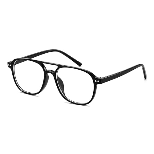 FEISEDY Blue Light Blocking Glasses Women Men Square Computer Lightweight Pilot Glasses Anti Eyestrain & UV Glare B0141