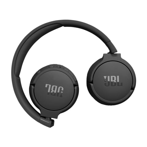 JBL TUNE 670NC - Adaptive Noise Cancelling with Smart Ambient Wireless On-Ear Headphones, Up to 70H battery life with speed charge, Lightweight, comfortable and foldable design (Black)
