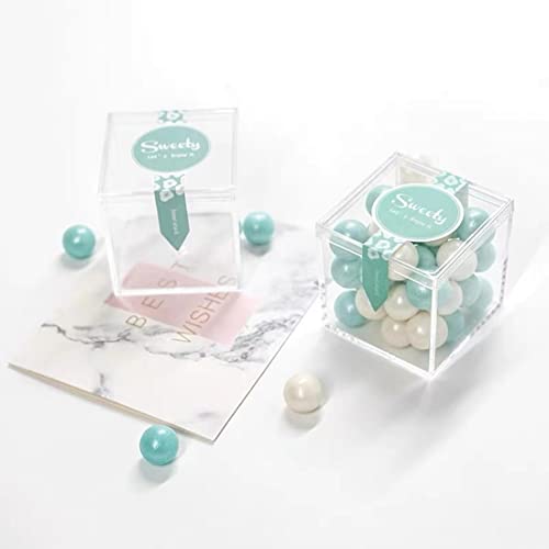 Acrylic Box Large Clear Acrylic Boxes with Lid Rectangle Display Boxes 4 Pieces Acrylic Graduation Gift Boxes Wedding Birthday Party Favor Acrylic Photo Storage Box