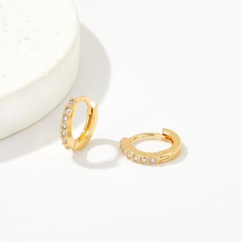 Gold Earrings for Women Trendy Dainty Gold Earring Set Small Gold Hoop Earrings Set Huggie Earrings Women 14k Gold Plated Cartilage Earring Women Gold Drop Dangle Earrings Stud Earrings Gold Jewelry Women Gifts