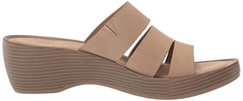 Eastland Women's June Wedge Sandal, TAN, 7