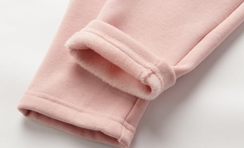 Mud Kingdom Warm Pants for Little Boys Elastic Waist Fleece Brown 5T