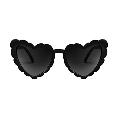 FEISEDY Love Heart Shaped Sunglasses for Women Trendy Retro Cat Eye Mod Style Stylish Glasses B2336