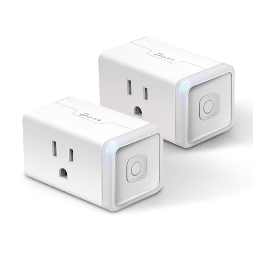 Kasa Smart Plug Ultra Mini 15A, Smart Home Wi-Fi Outlet Compatible with Alexa, Google Home & IFTTT, No Hub Required, UL Certified, 2.4G WiFi Only, 2-Pack(EP10), White