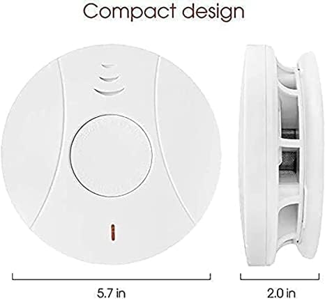 3 Pack Photoelectric Smoke and Carbon Monoxide Detector, Smoke Alarm Sealed-in 10 Year Lithium Battery-Operated (White)